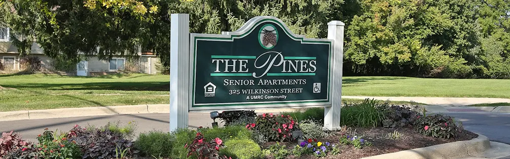 The Pines outdoor property sign